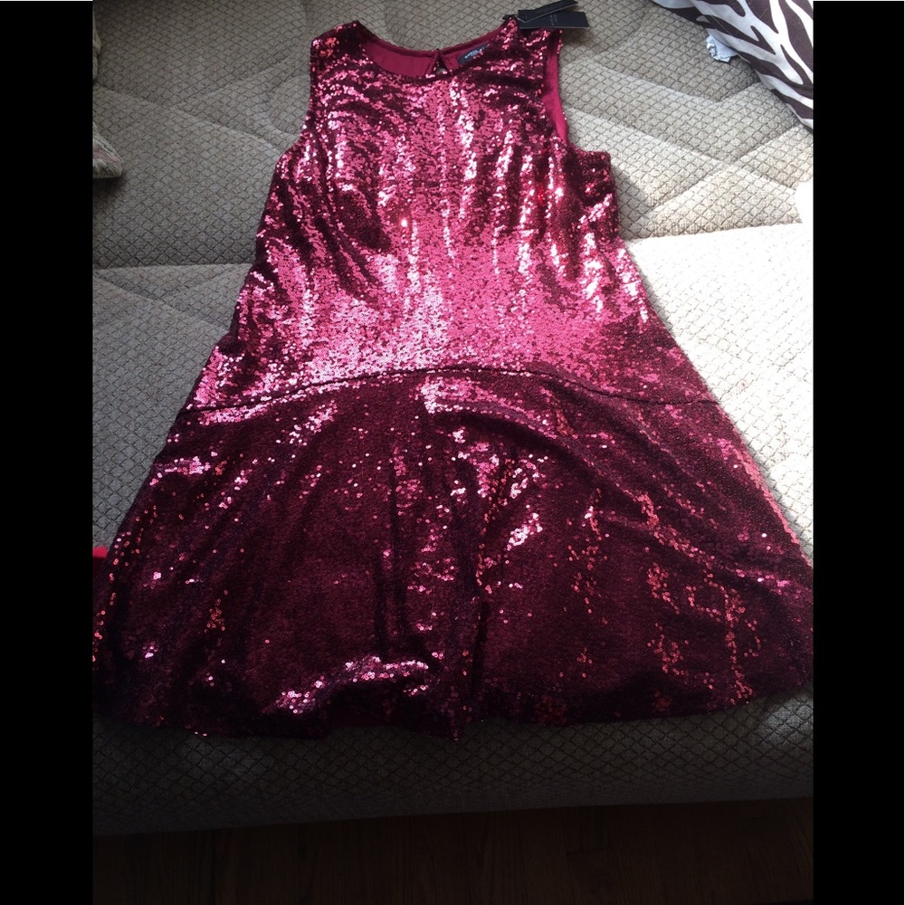 Maroon sequin dress NWT